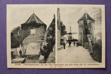 Ansichtskarte AK Xanten 1910-1930 Festung Türme Stadtmauer Windmühle Straße Architektur Ortsansicht NRW